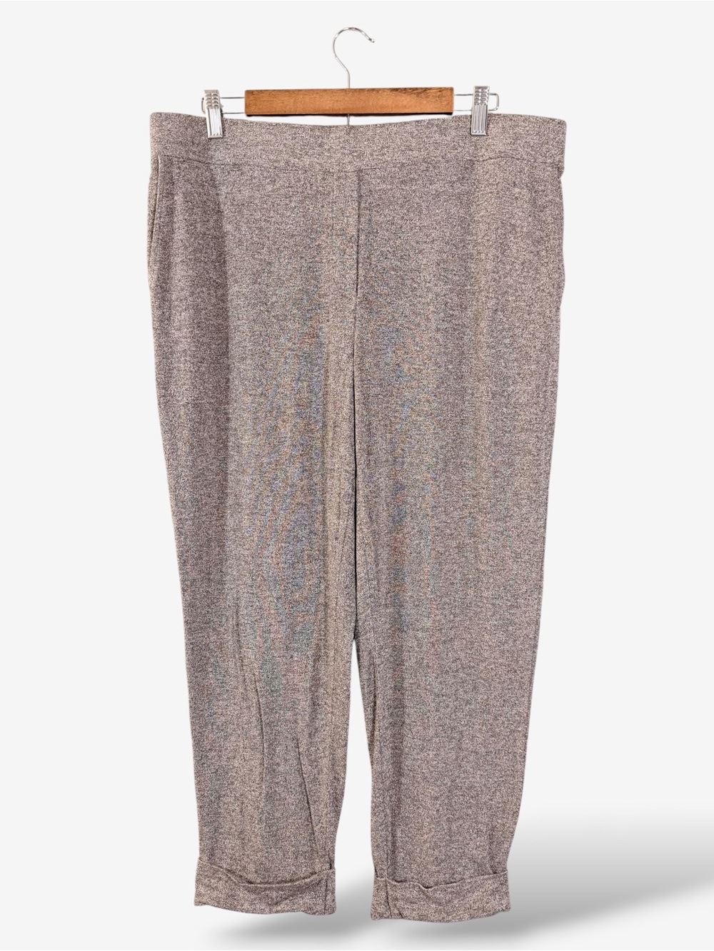 J. Jill Wearever Collection Cuffed Joggers LP Heather Brown Loungewear Pants